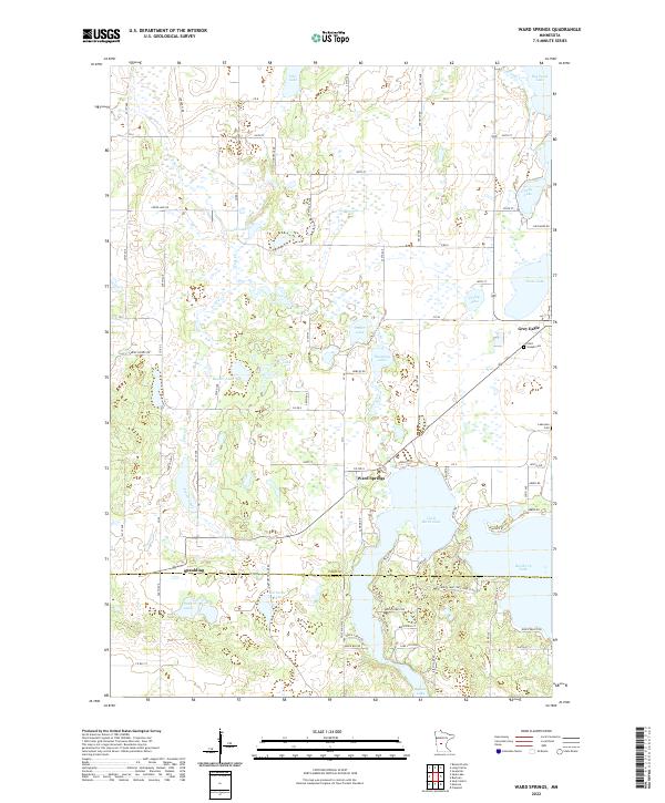 US Topo 7.5-minute map for Ward Springs MN