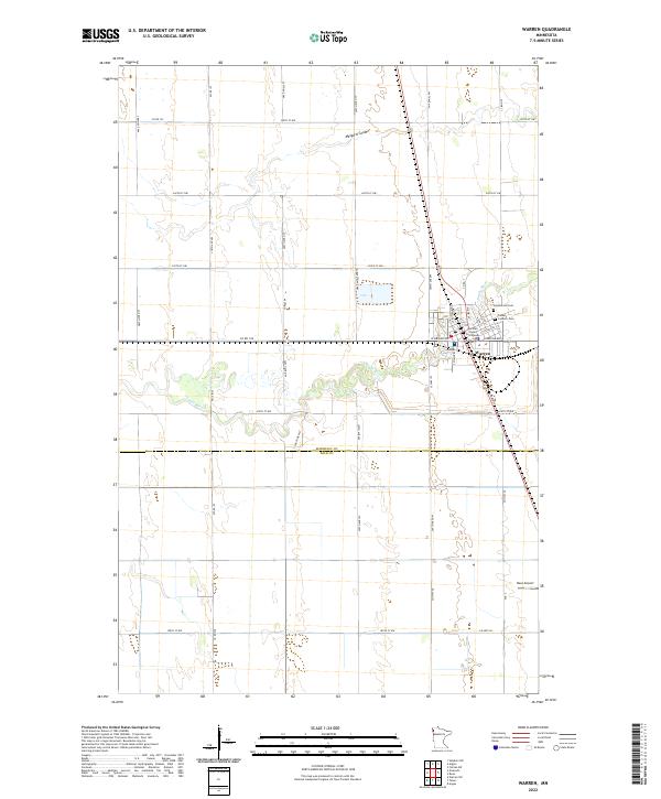 US Topo 7.5-minute map for Warren MN
