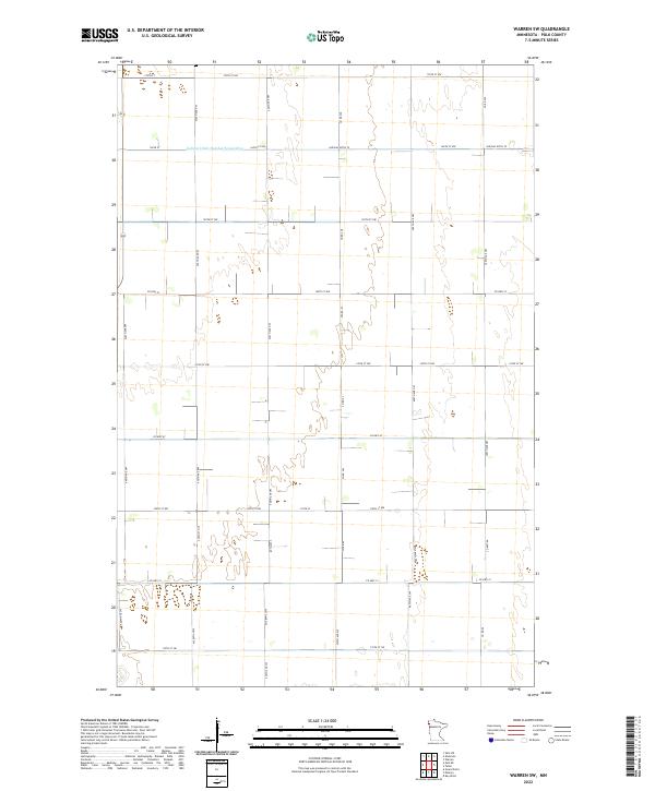 US Topo 7.5-minute map for Warren SW MN