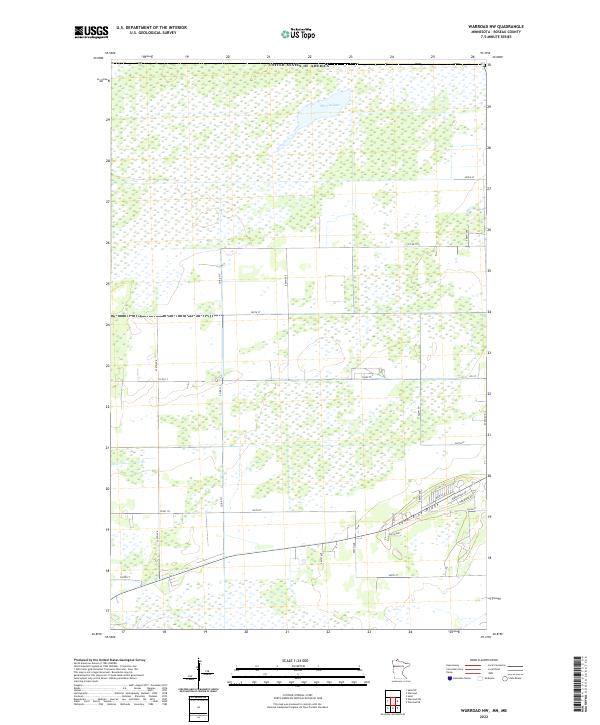 US Topo 7.5-minute map for Warroad NW MNMB