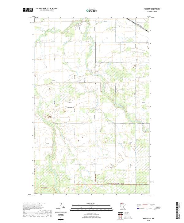 US Topo 7.5-minute map for Warroad SE MN