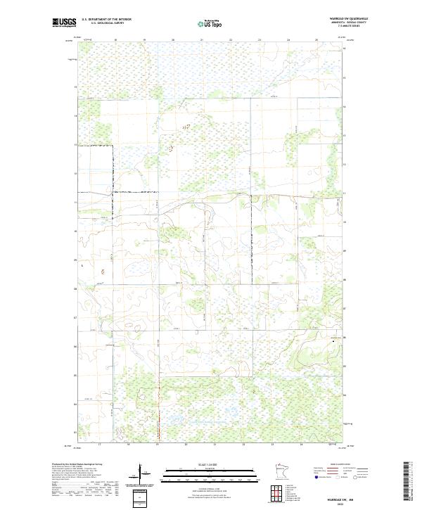 US Topo 7.5-minute map for Warroad SW MN
