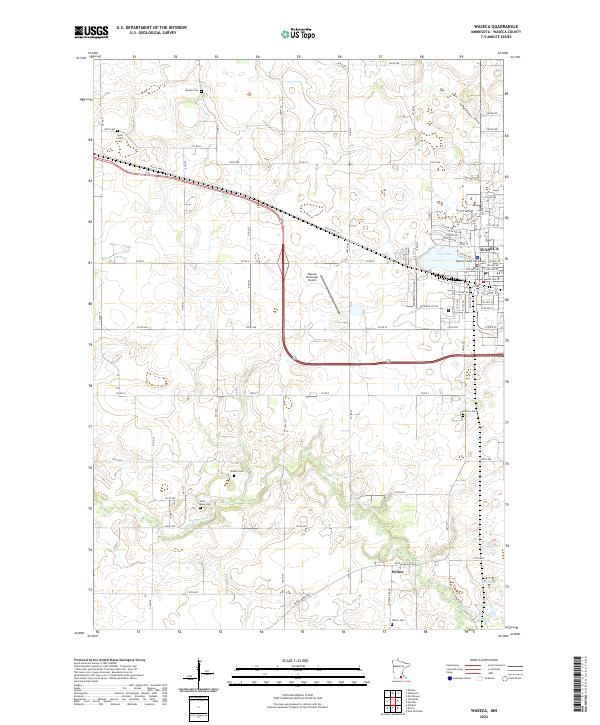 US Topo 7.5-minute map for Waseca MN