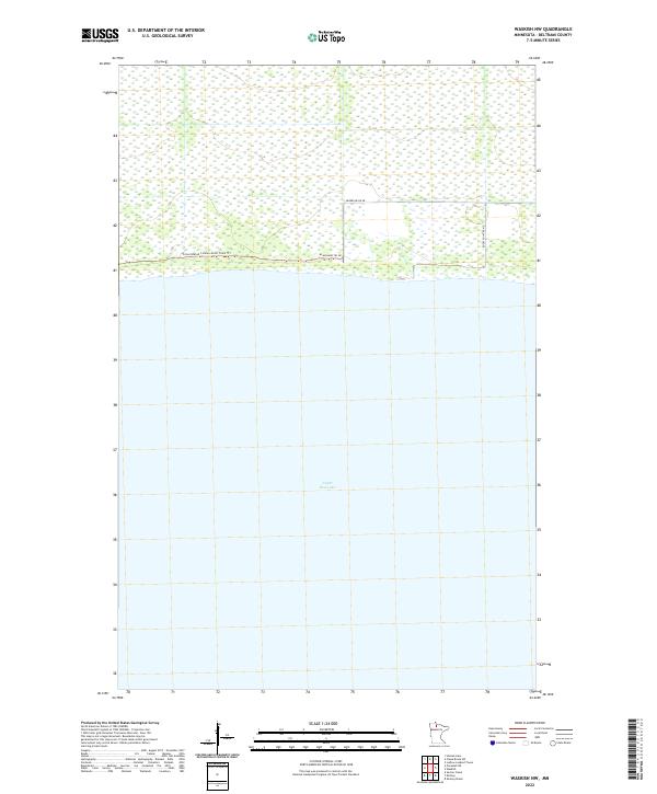 US Topo 7.5-minute map for Waskish NW MN