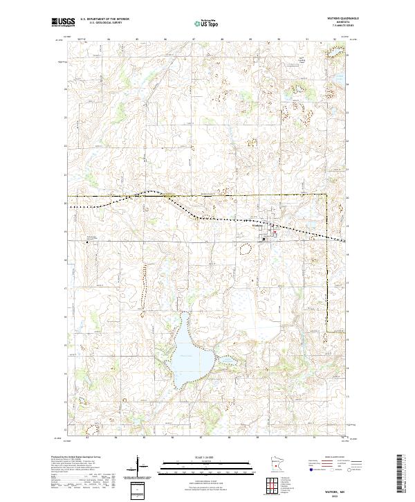 US Topo 7.5-minute map for Watkins MN