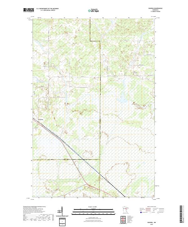 US Topo 7.5-minute map for Wawina MN