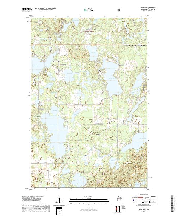 US Topo 7.5-minute map for Webb Lake MN