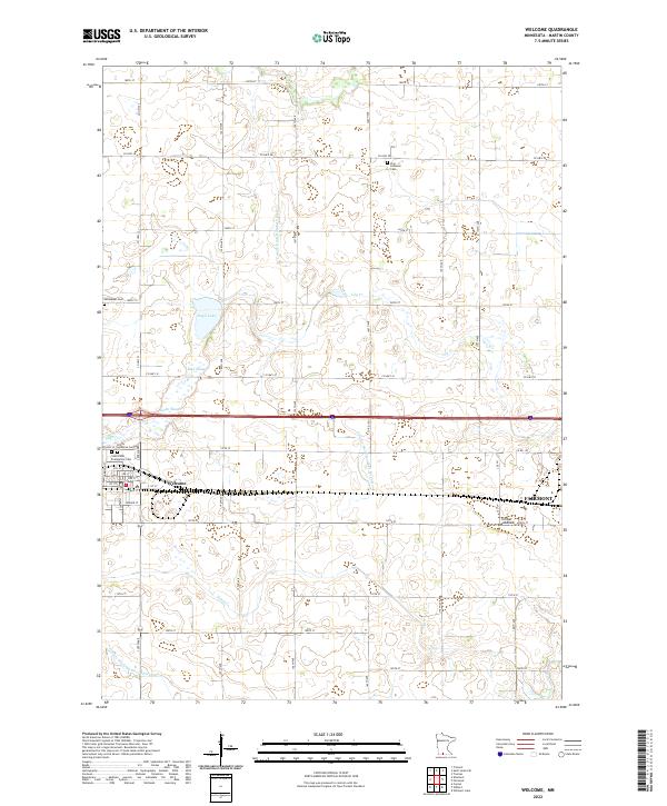 US Topo 7.5-minute map for Welcome MN