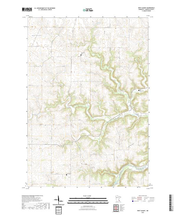 US Topo 7.5-minute map for West Albany MN