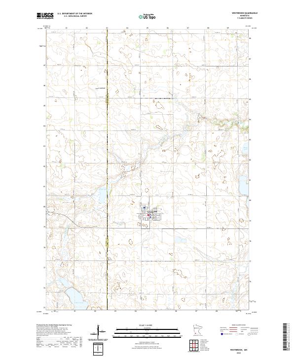 US Topo 7.5-minute map for Westbrook MN