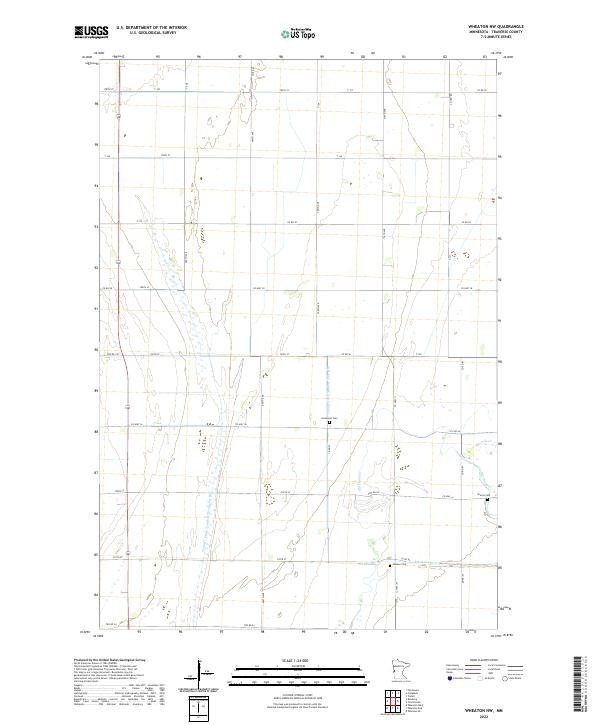 US Topo 7.5-minute map for Wheaton NW MN