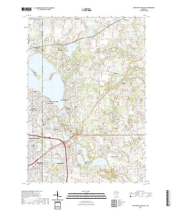 US Topo 7.5-minute map for White Bear Lake East MN