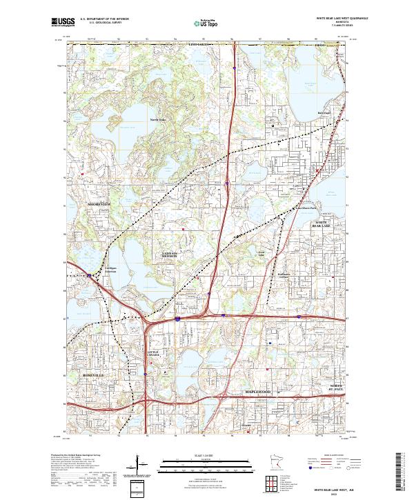 US Topo 7.5-minute map for White Bear Lake West MN