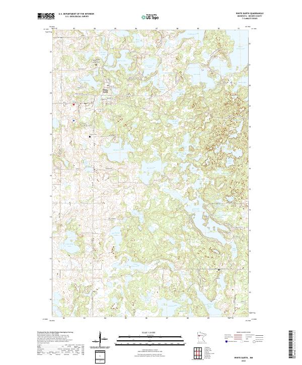 US Topo 7.5-minute map for White Earth MN