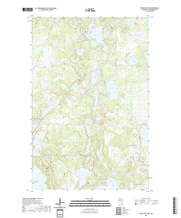US Topo 7.5-minute map for White Fish Lake MN