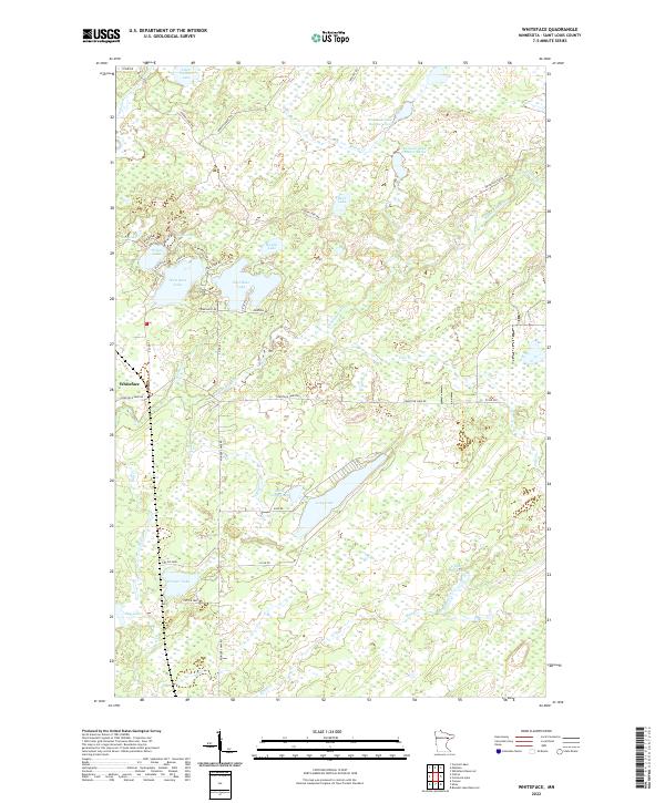 US Topo 7.5-minute map for Whiteface MN