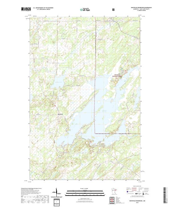 US Topo 7.5-minute map for Whiteface Reservoir MN