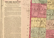 Lloyd's Official Map of Missouri, 1861
