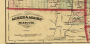 New Commercial & Topographic RailRoad Map and Guide of Missouri, 1872