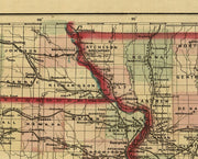 New Commercial & Topographic RailRoad Map and Guide of Missouri, 1872