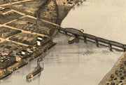Bird's Eye View of Kansas City, 1869