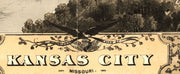 Bird's Eye View of Kansas City, 1869