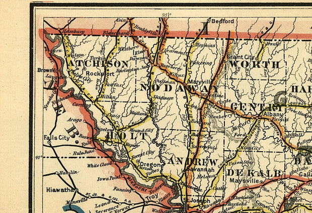 Commisioners Offficial Railway Map of Missouri, 1888