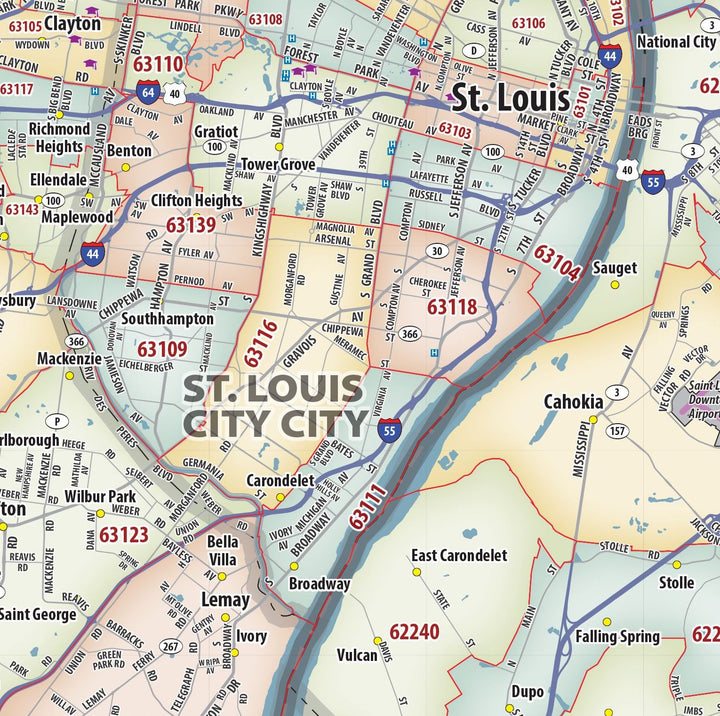 St Louis Area Zip Code Map