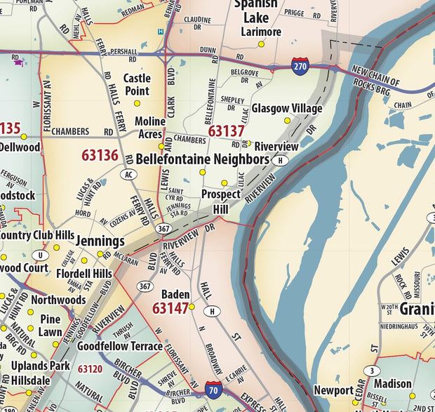 St Louis Area Zip Code Map