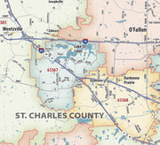 St Louis Area Zip Code Map – American Map Store