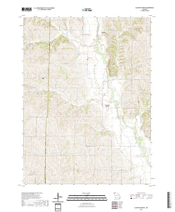 USGS US Topo 7.5-minute map for Alanthus Grove MO 2021