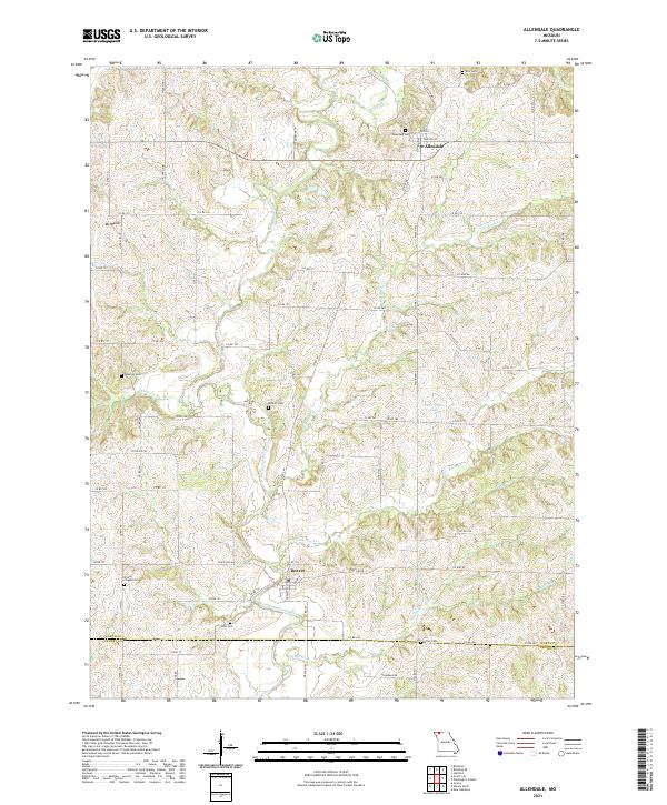 USGS US Topo 7.5-minute map for Allendale MO 2021
