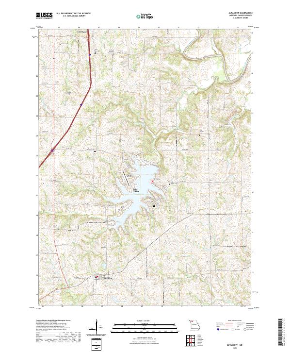 USGS US Topo 7.5-minute map for Altamont MO 2021