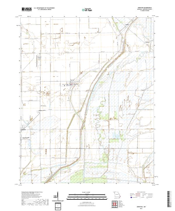 USGS US Topo 7.5-minute map for Anniston MO 2021