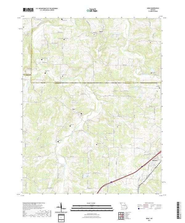 USGS US Topo 7.5-minute map for Argo MO 2021