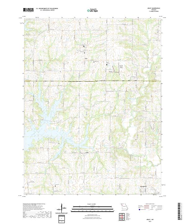 USGS US Topo 7.5-minute map for Arley MO 2021