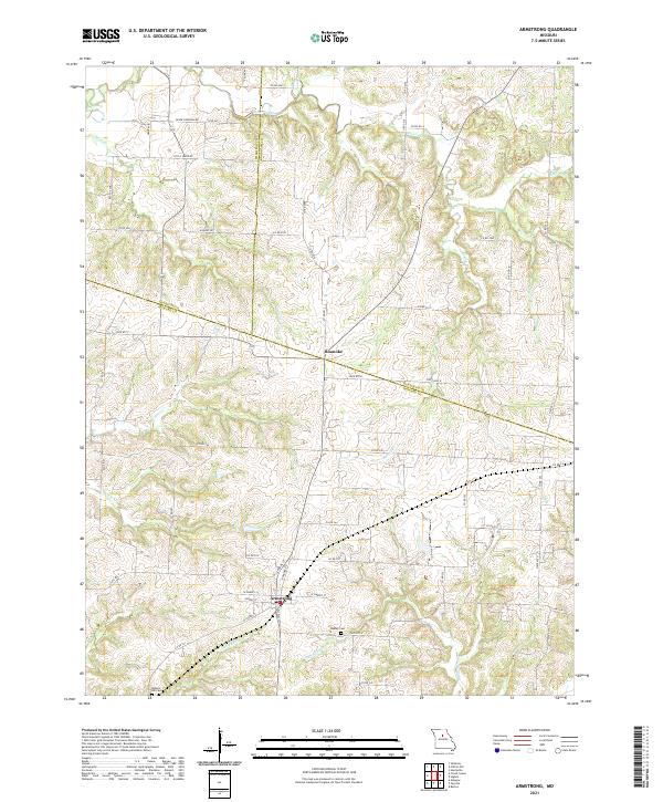 USGS US Topo 7.5-minute map for Armstrong MO 2021