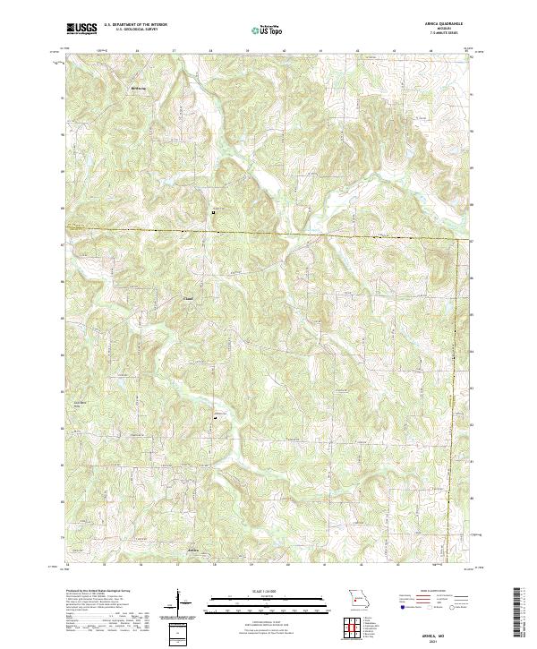 USGS US Topo 7.5-minute map for Arnica MO 2021