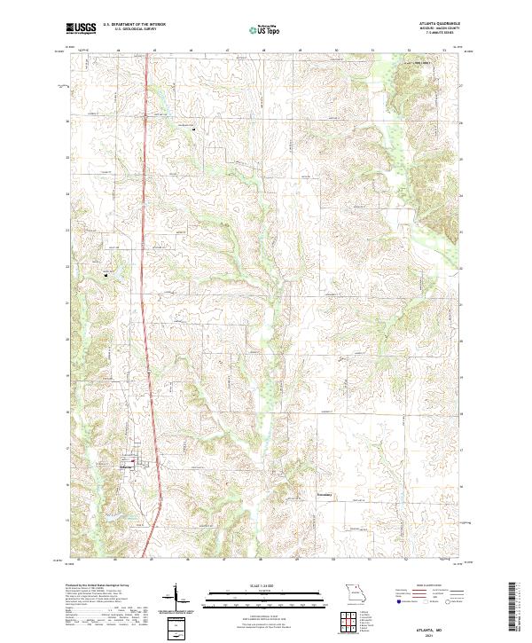 USGS US Topo 7.5-minute map for Atlanta MO 2021