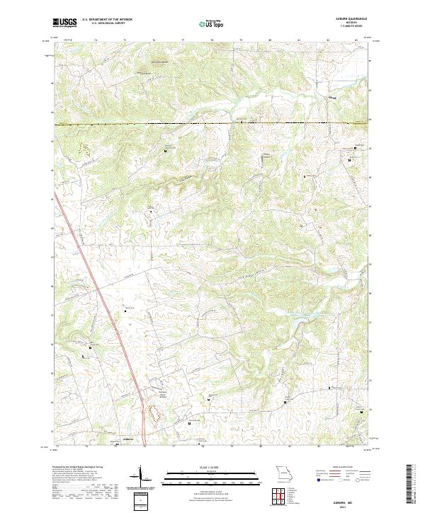 USGS US Topo 7.5-minute map for Auburn MO 2021