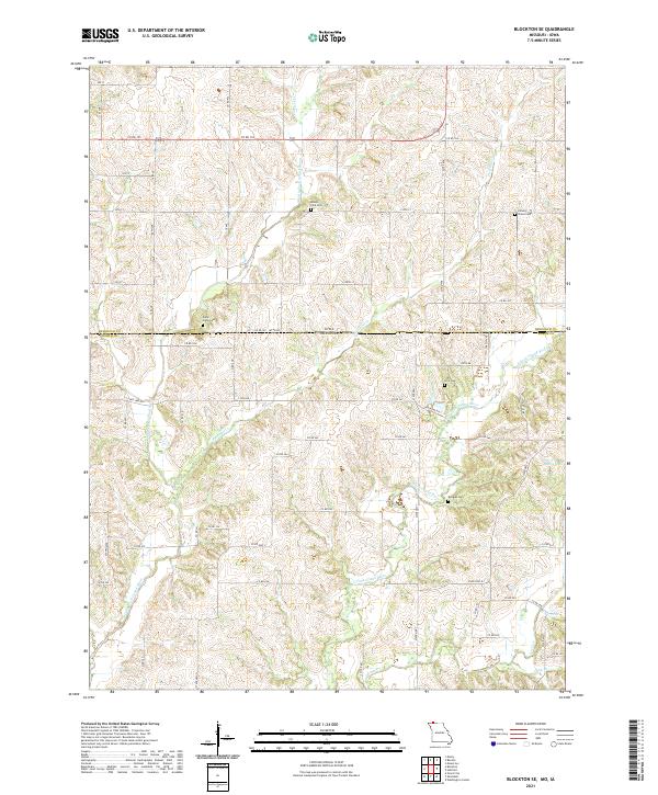 USGS US Topo 7.5-minute map for Blockton SE MOIA 2021