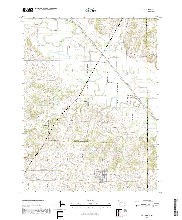 USGS US Topo 7.5-minute map for Breckenridge MO 2021