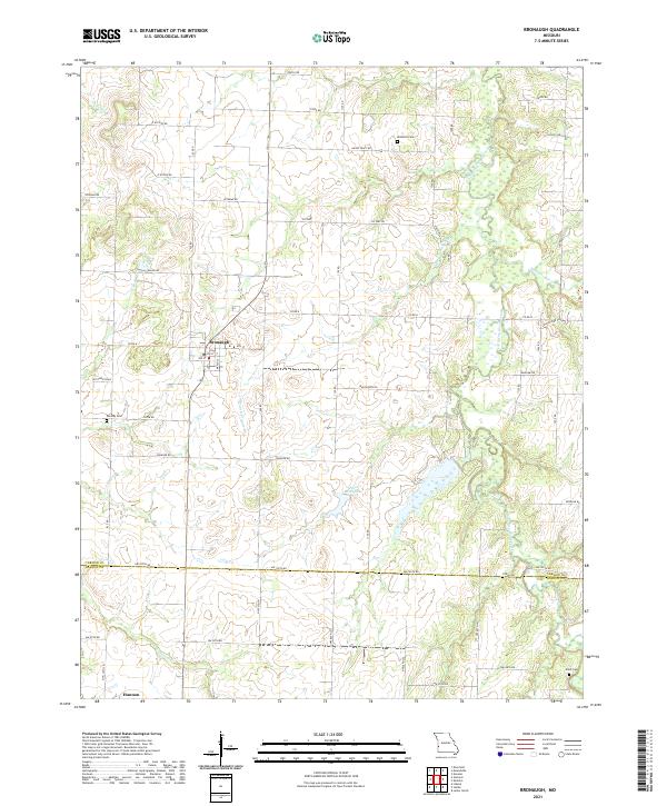 USGS US Topo 7.5-minute map for Bronaugh MO 2021