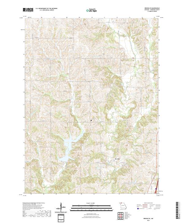 USGS US Topo 7.5-minute map for Brooklyn MO 2021