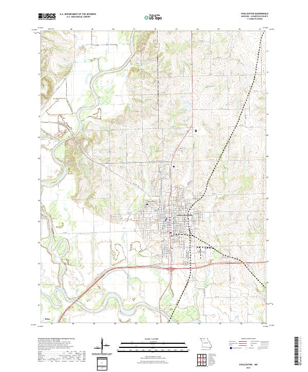 USGS US Topo 7.5-minute map for Chillicothe MO 2021