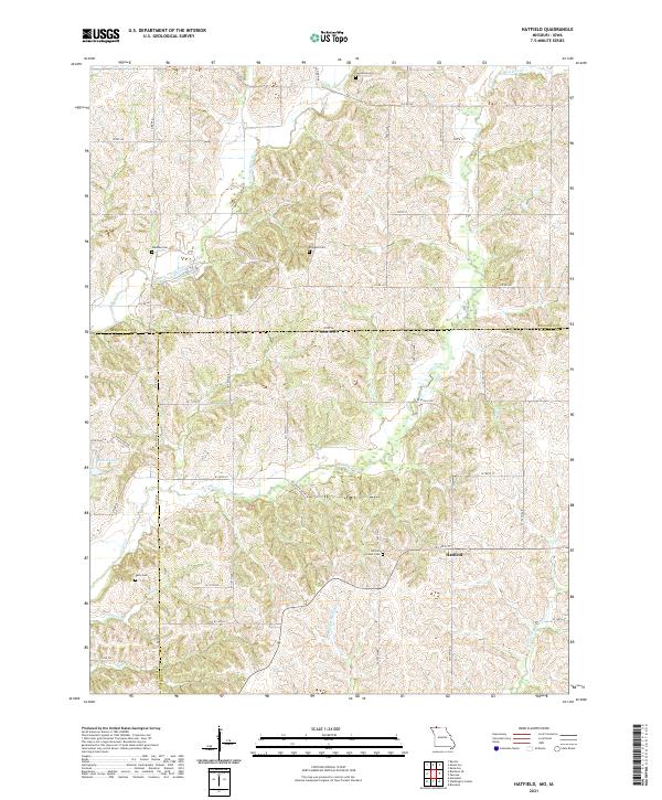 USGS US Topo 7.5-minute map for Hatfield MOIA 2021