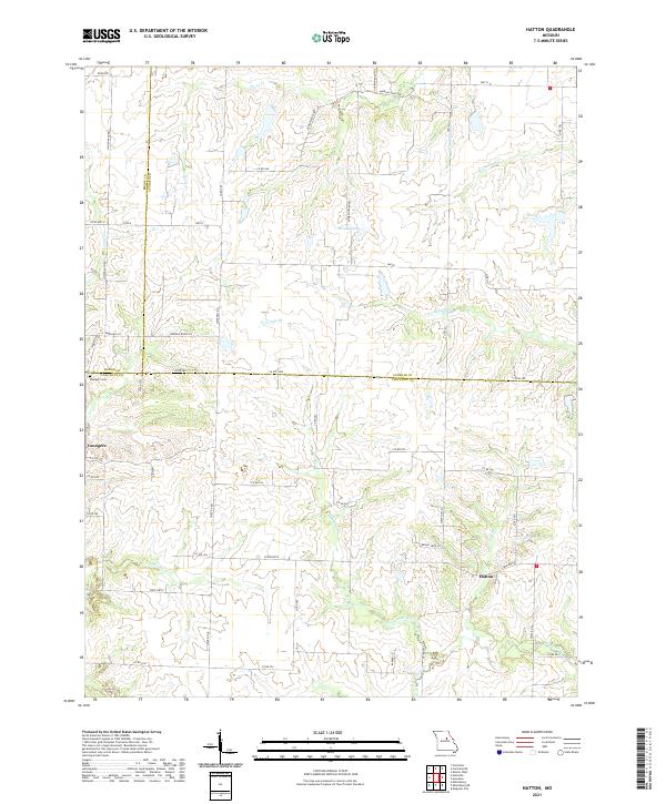 USGS US Topo 7.5-minute map for Hatton MO 2021