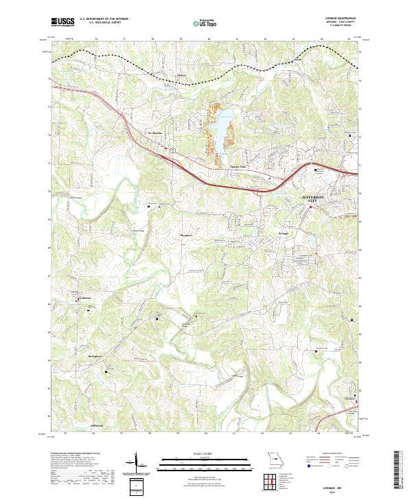 USGS US Topo 7.5-minute map for Lohman MO 2021