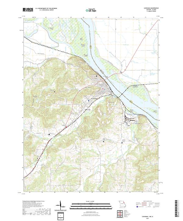 USGS US Topo 7.5-minute map for Louisiana MOIL 2021