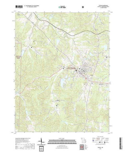 USGS US Topo 7.5-minute map for Potosi MO 2021 – American Map Store